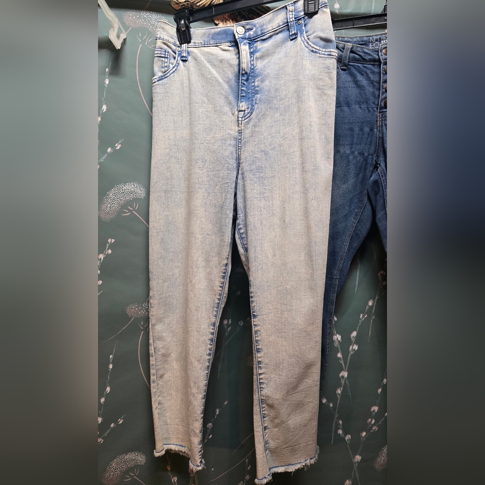 NOBO Women's High Rise Light and Dark Blue Jeans